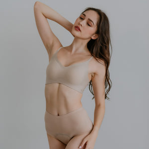 Hello Period! Seamless High-Rise Cheekie in Buttery Milk Tea